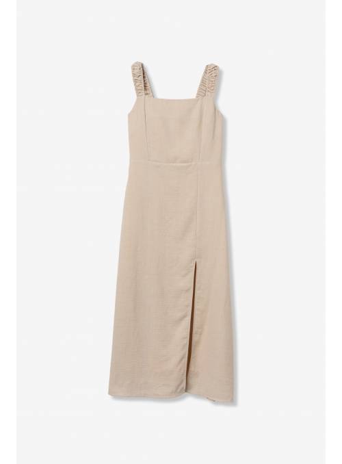 VESTIDO OLINDA TIRANTE BEIGE TIFFOSI