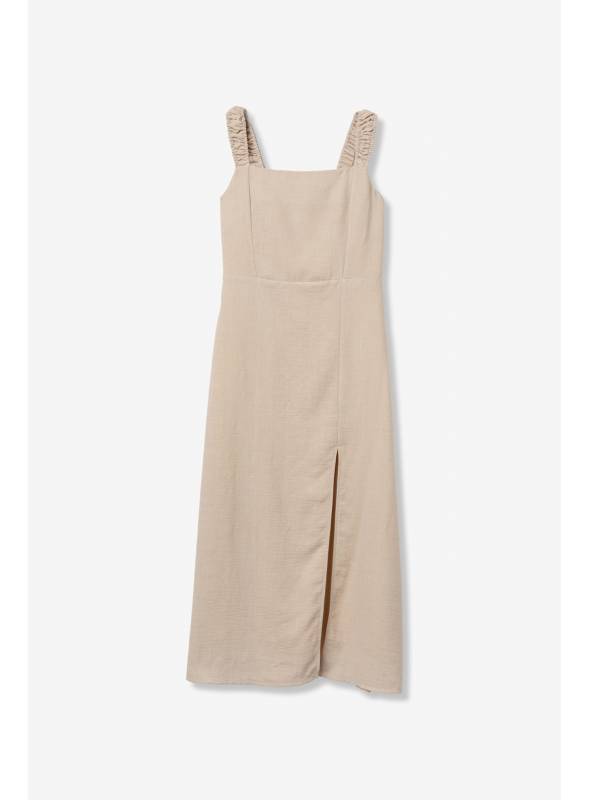 VESTIDO OLINDA TIRANTE BEIGE TIFFOSI