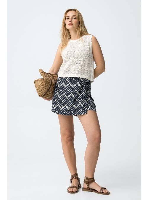 SHORT EMMA ESTAMPADO AZUL TIFFOSI