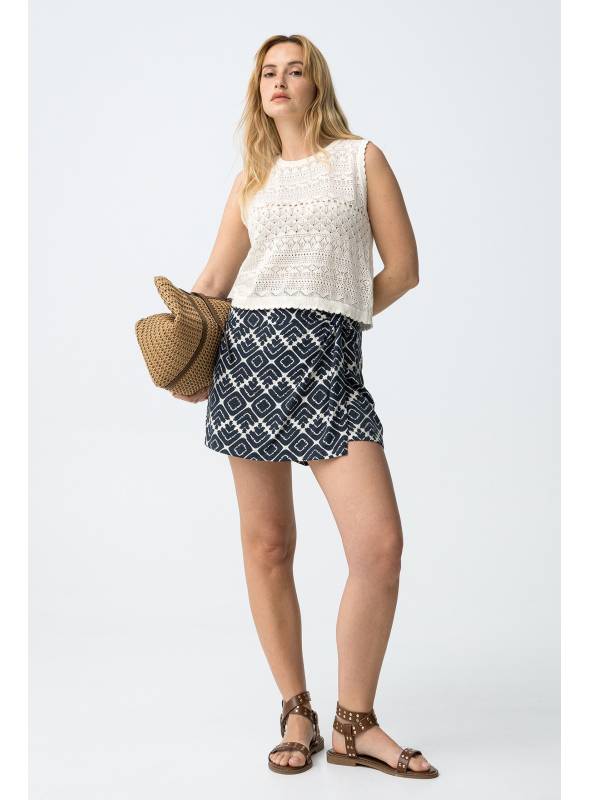 SHORT EMMA ESTAMPADO AZUL TIFFOSI