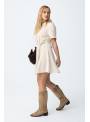 VESTIDO EARLY BEIGE CON LINO