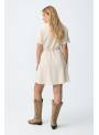 VESTIDO EARLY BEIGE CON LINO
