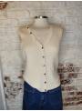 TOP DORY BEIGE BOTONES DORADOS VERO MODA