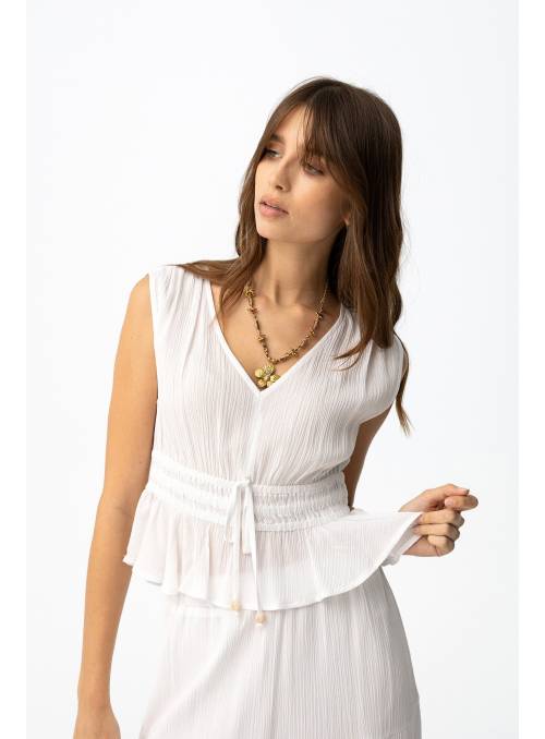 BLUSA CAMPONESA BLANCA TIFFOSI