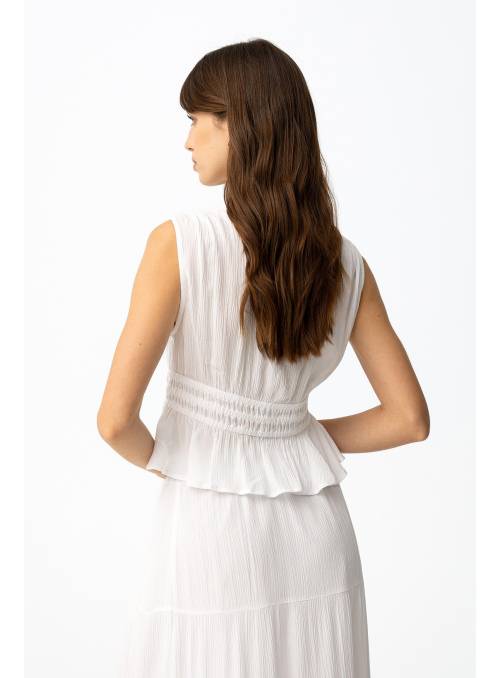 BLUSA CAMPONESA BLANCA TIFFOSI