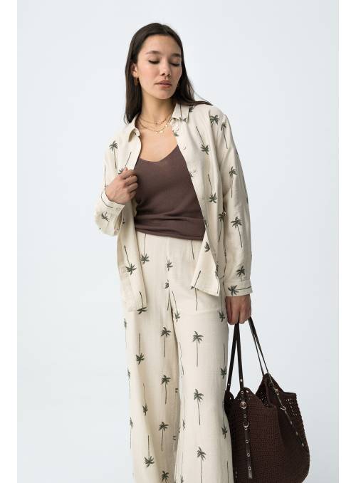 CAMISA PALMERA BEIG TIFFOSI