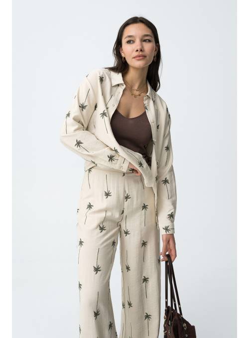 CAMISA PALMERA BEIG TIFFOSI