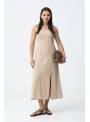 VESTIDO OLINDA TIRANTE BEIGE TIFFOSI
