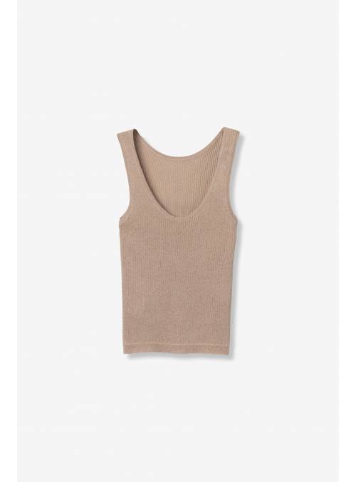 TOP LUZIA BEIG BRILLO TIFFOSI