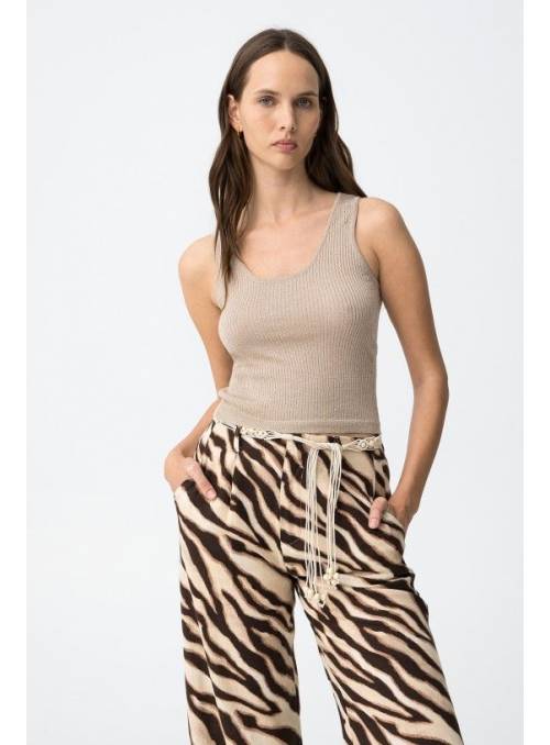 TOP LUZIA BEIG BRILLO TIFFOSI