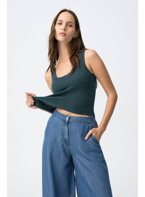 TOP LUZIA VERDE BRILLO TIFFOSI