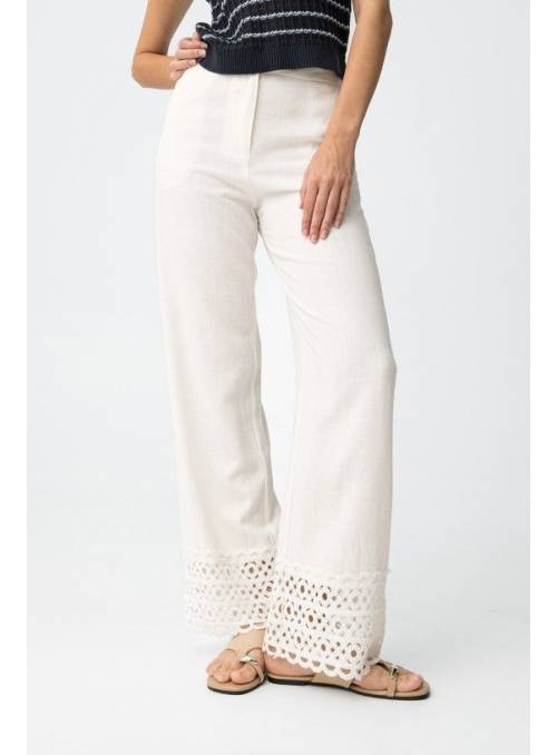PANTALON LILITH LINO BLANCO TIFFOSI