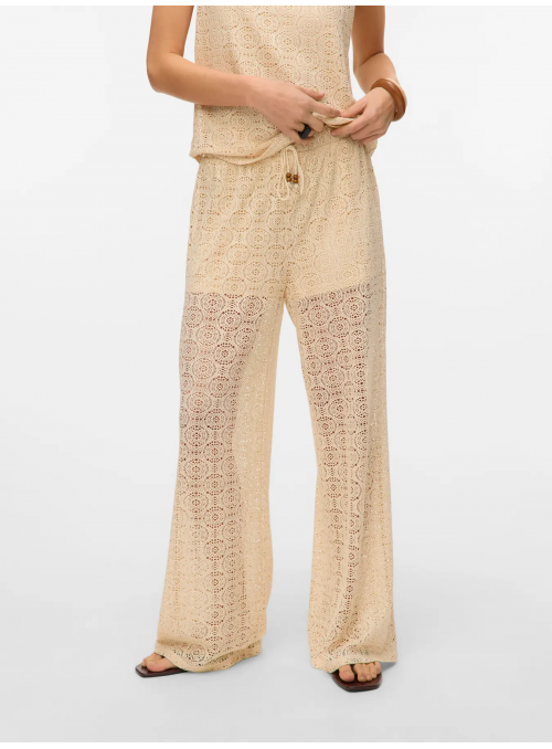 PANTALON MAYA CROCHE BEIG VERO MODA