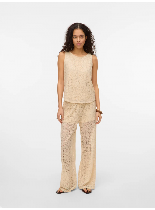 PANTALON NAYA CROCHE BEIG VERO MODA