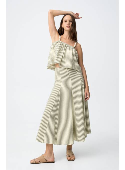FALDA SOLEI RAYAS VERDE TIFFOSI