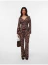 PANTALON TOPOS MARRON CHOCOLATE