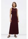 VESTIDO BONY ESPALDA LAZO GRANATE TIFFOSI