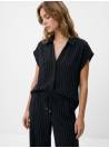 BLUSA BERTA AZUL CON RAYAS TIFFOSI