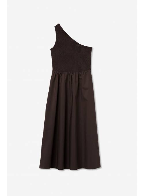 VESTIDO ASIMETRICO CHOCOLATE TIFFOSI