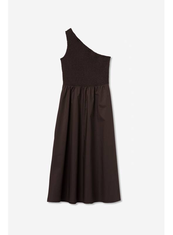VESTIDO ASIMETRICO CHOCOLATE TIFFOSI