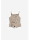 TOP BOTONES BEIGE TIFFOSI