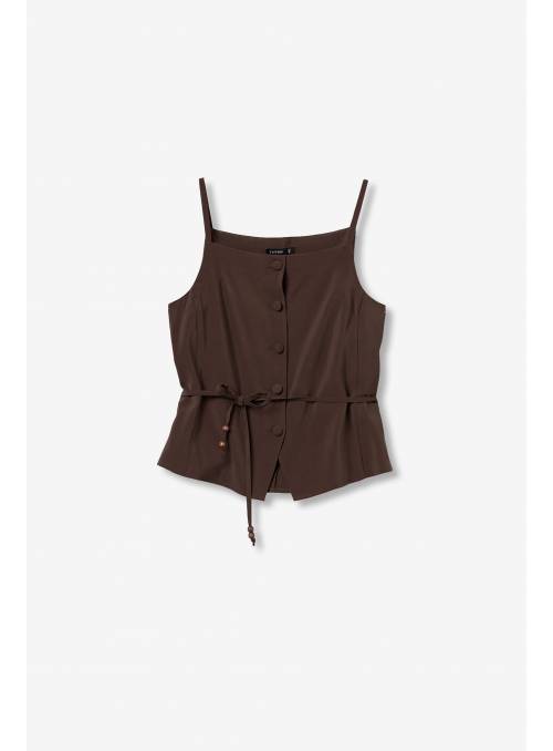 TOP BOTONES CHOCOLATE TIFFOSI