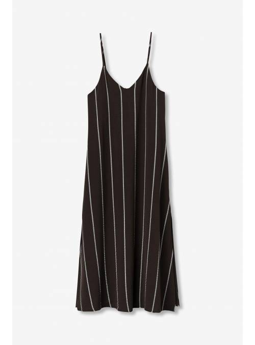 VESTIDO GRETA TIRANTE CHOCOLATE
