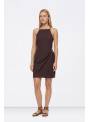 VESTIDO APLIQUE DORADO CHOCOLATE TIFFOSI