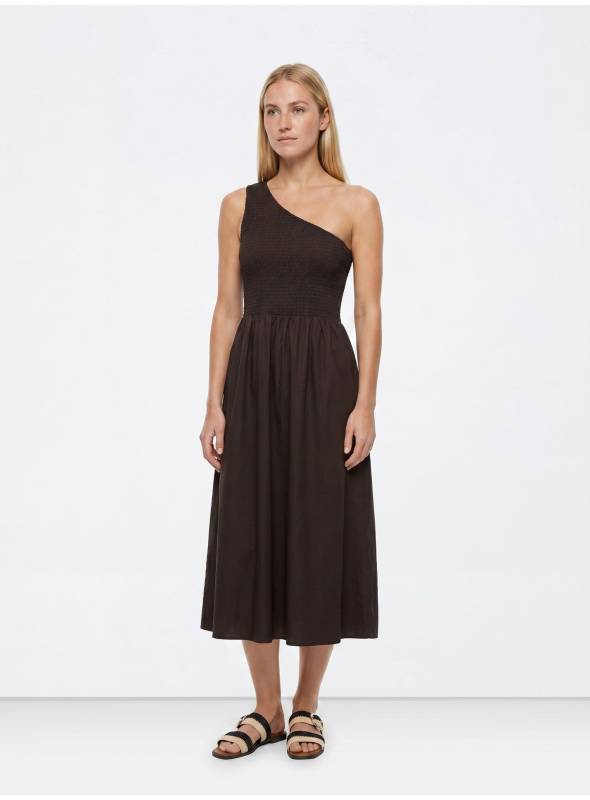 VESTIDO ASIMETRICO CHOCOLATE TIFFOSI