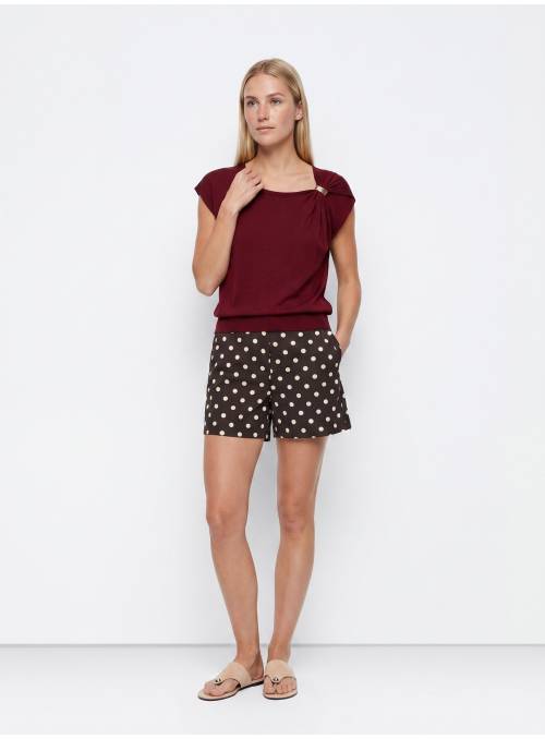 TOP APLIQUE DORADO ROJO TIFFOSI