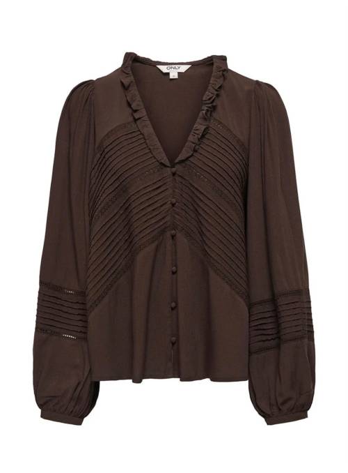 BLUSA EUGINA MARRON ONLY
