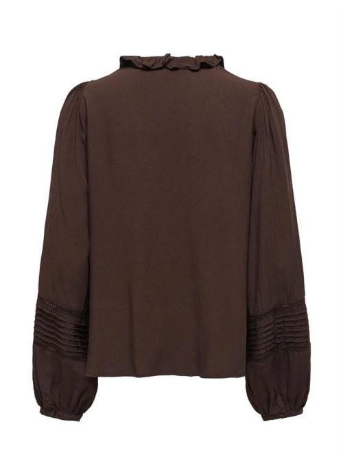 BLUSA EUGINA MARRON ONLY