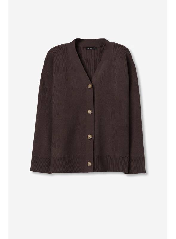 CARDIGAN AQUILA MARRON TIFFOSI
