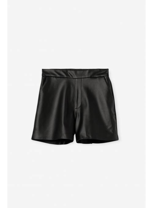 SHORT SONIA NEGRO ECOPIEL TIFFOSI