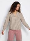 BLUSA DARCINDA RAYAS VERDE TIFFOSI