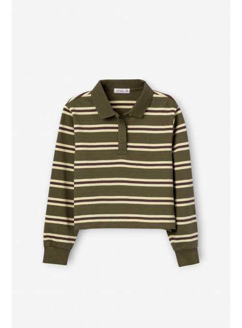 POLO PAIN VERDE RAYAS TIFFOSI