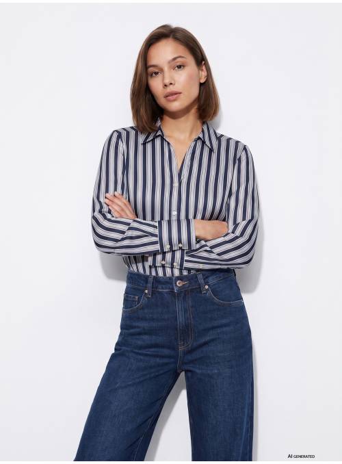CAMISA CAPRICHO AZUL RAYAS TIFFOSI