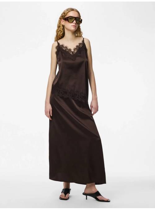 FALDA FESTA MARRON RASO PIECES