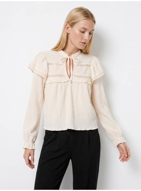 BLUSA CROCHE BEIGE TIFFOSI