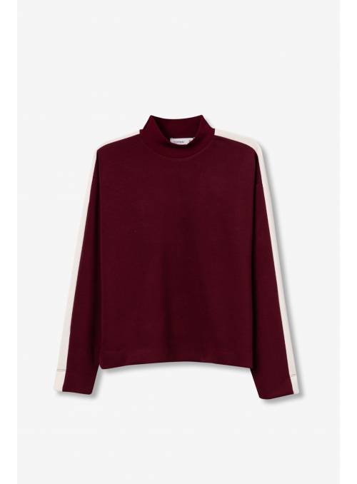SUDADERA VANNY GRANATE RAYA BLANCA TIFFOSI
