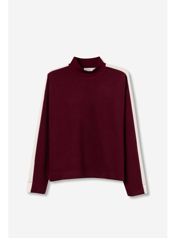 SUDADERA VANNY GRANATE RAYA BLANCA TIFFOSI