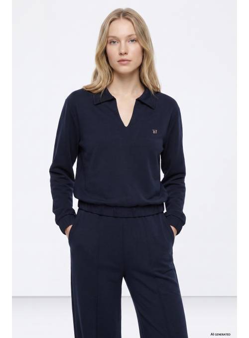 SUDADERA VALENTINA AZUL TIFFOSI