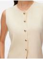 CHALECO PUNTO BEIGE BOTONES DORADOS VM