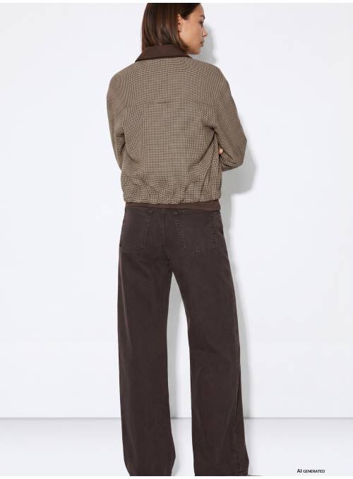 BOMBER CUADRO VICHY MARRON