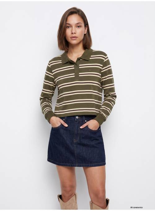POLO PAIN VERDE RAYAS TIFFOSI