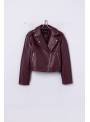 CHAQUETA ELLAN VINO ECOPIEL TIFFOSI