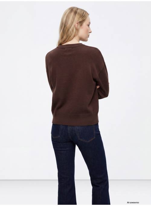 JERSEY PUNTO CORTE AMPLIO CHOCOLATE