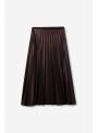 FALDA POLIPIEL PLISADA MARRON