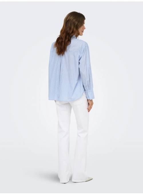 CAMISA LAZO AZUL RAYAS ONLY