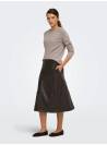 FALDA MINI MARRON CORTE FLUIDO ONLY